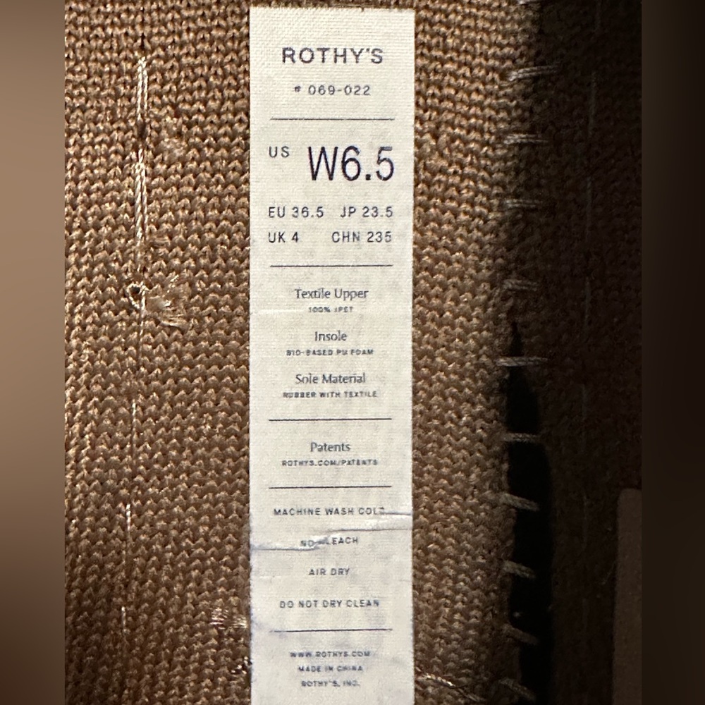 Rothy's The Driver Flats Latte Neutral 6.5 - Picture 9 of 10
